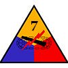 Insigne Casque US M1 7th Armored Division