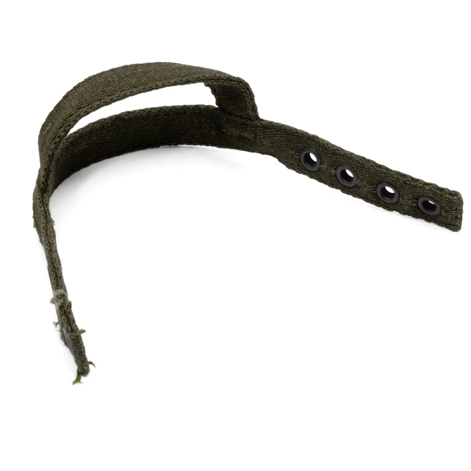 Mentonnière en tissu pour sous casque parachutiste M1 après guerre avec marquage US vue arrière