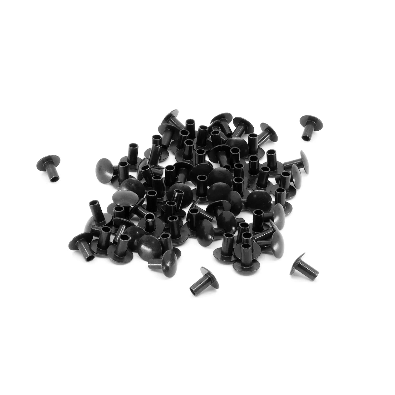 Rivet semi tubulaire pour sous casque US M1 et réparation du liner US M1 en vue d'ensemble.