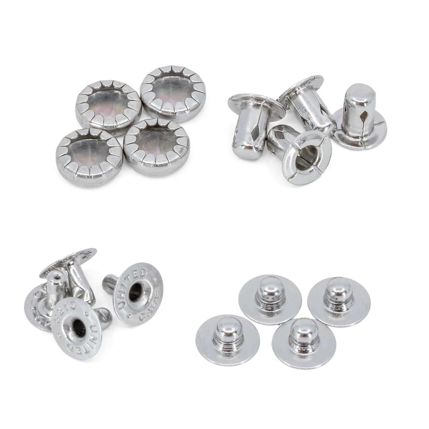 Bouton pression segma pour système de suspente interne de liner US M1 par lot de 4.