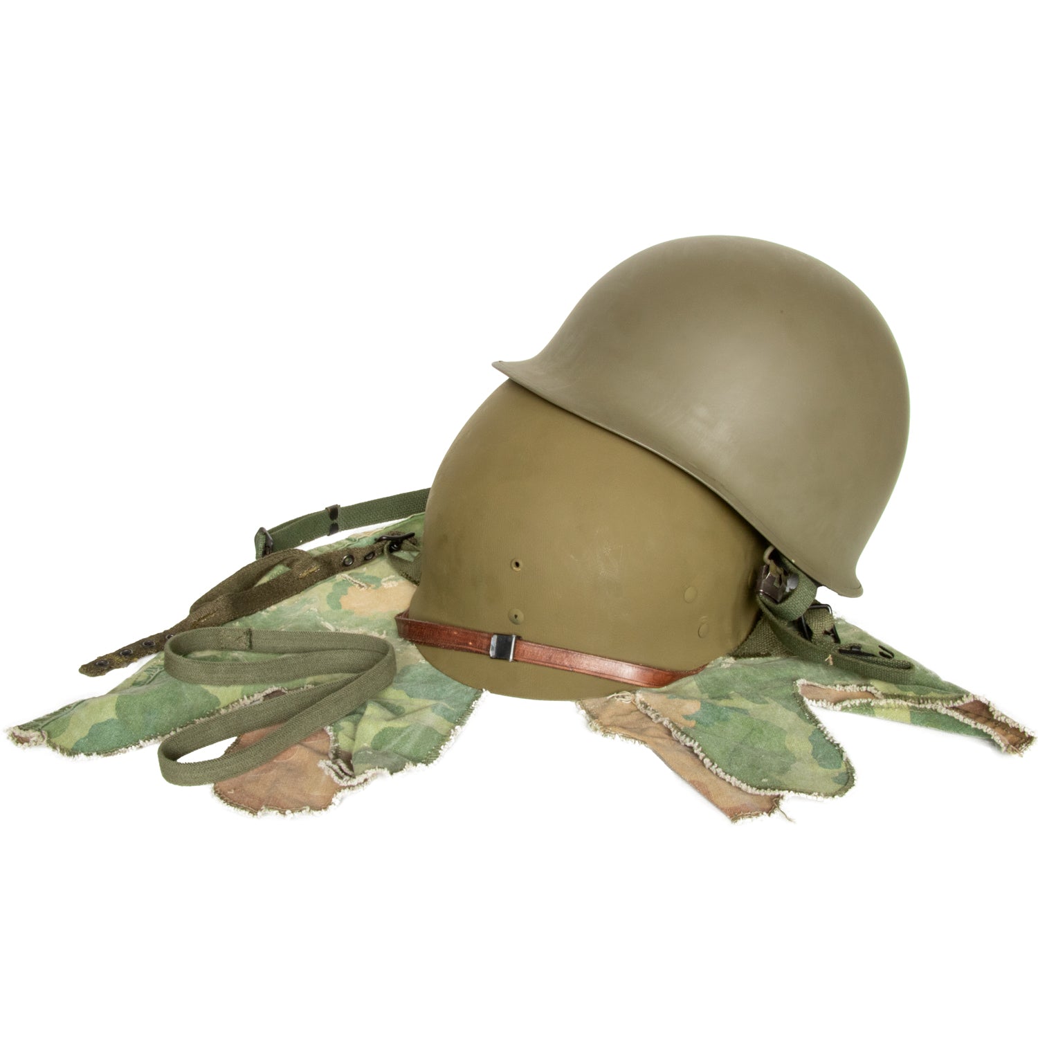 Casque Complet Vietnam Parachutiste Edition Limitée précoce vue complète du casque et du sous casque