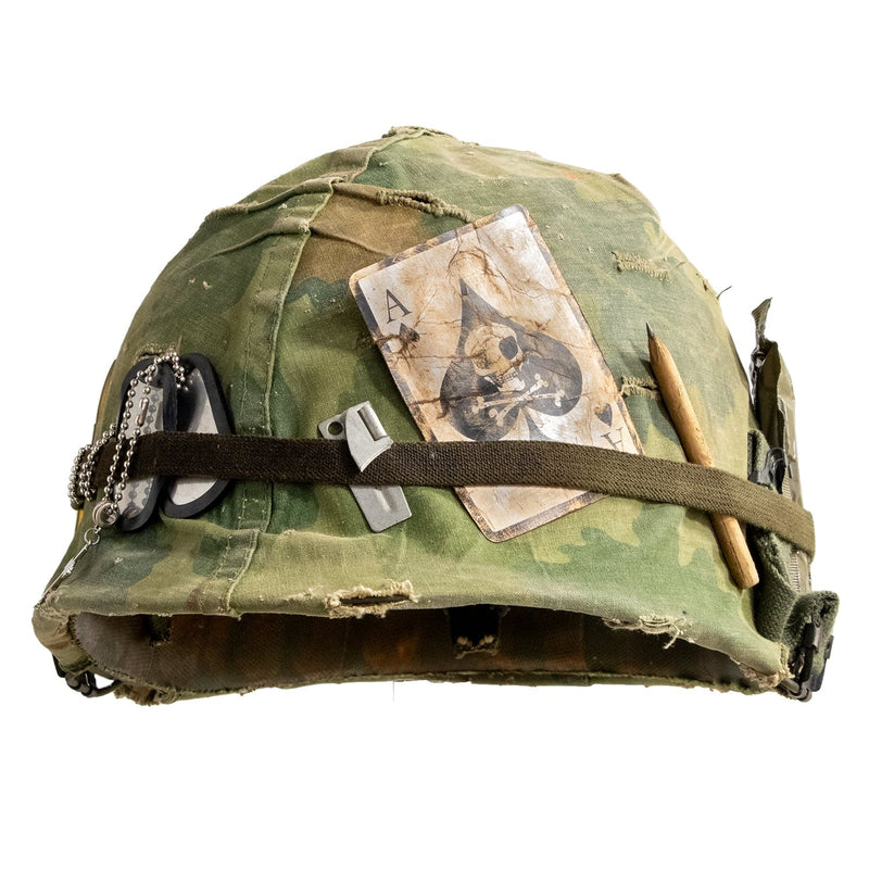 Casque complet Vietnam Battle Battered en édition limitée Point Man vue de 3/4