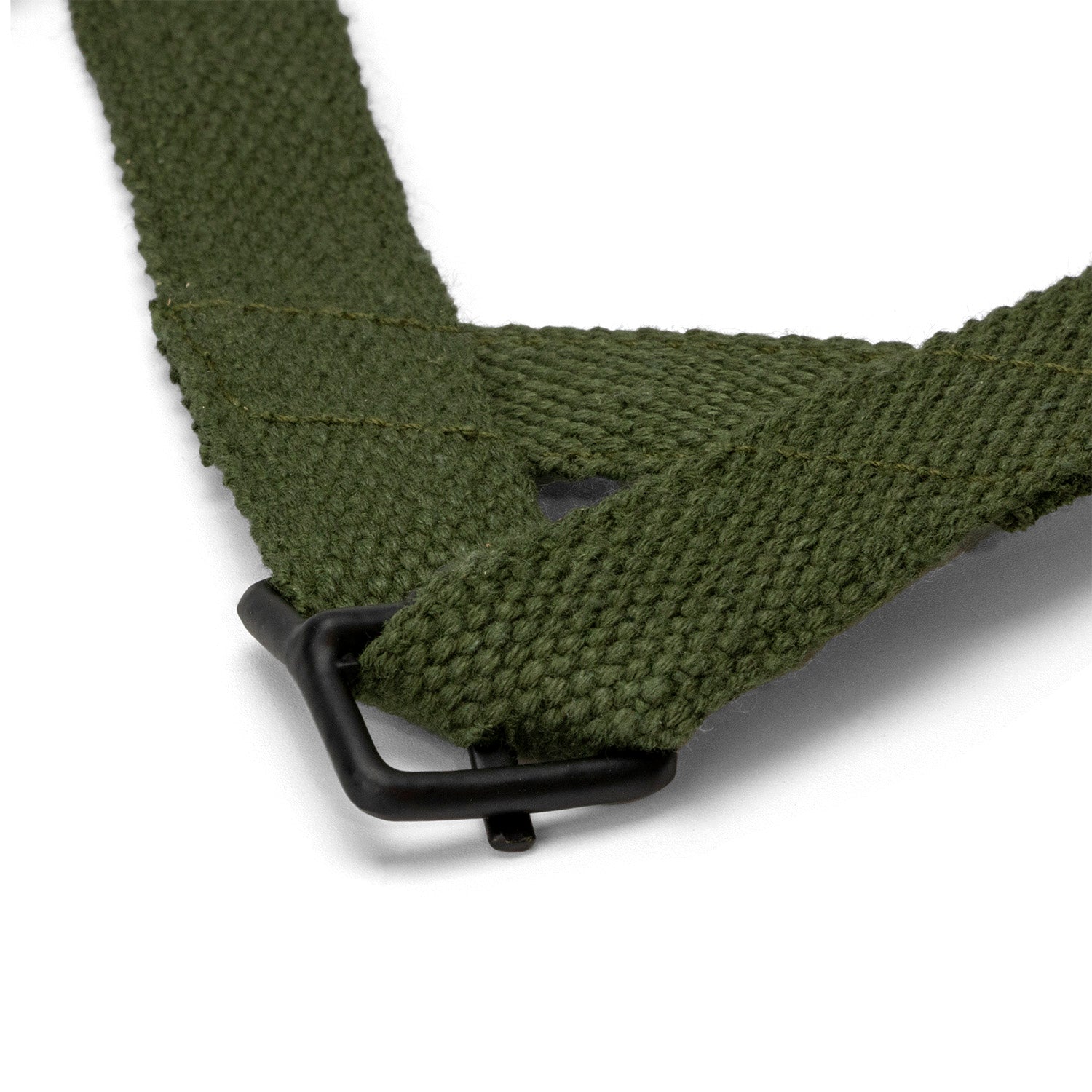 Boucle vue arrière de A Yokes Westinghouse OD#7 pour sous casque parachutiste WW2 guerre de Corée guerre du Vietnam