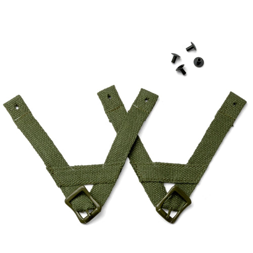 Paire de A yokes pour sous casque US M1 Westinghouse avec ses accessoires et contre rivet noirs