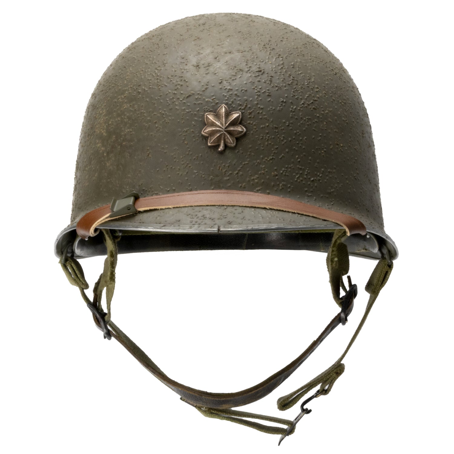 Vue avant du casque complet "Battle Battered" 326th Engineer Bn Major Hugh A. Mozley