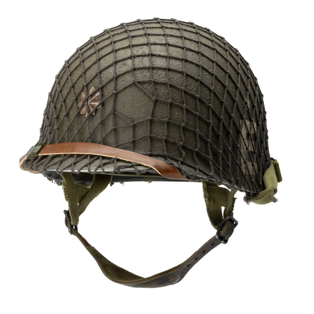 Casque complet parachutiste avec filet "Battle Battered" 326th Engineer Bn Major Hugh A. Mozley
