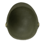 Coque de casque US M1 Battle Battered 36th Infantry Division vue intérieure de la coque