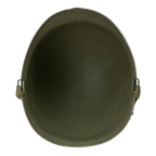 Coque de casque USM1 Battle Battered 3rd Armored Division, 2nd Lt vue interérieure de la coque