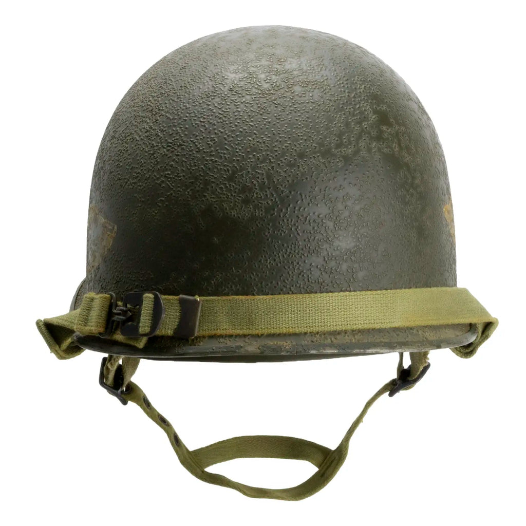 Casque complet parachutiste Battle Battered 508th PIR 3rd Bn vue arrière