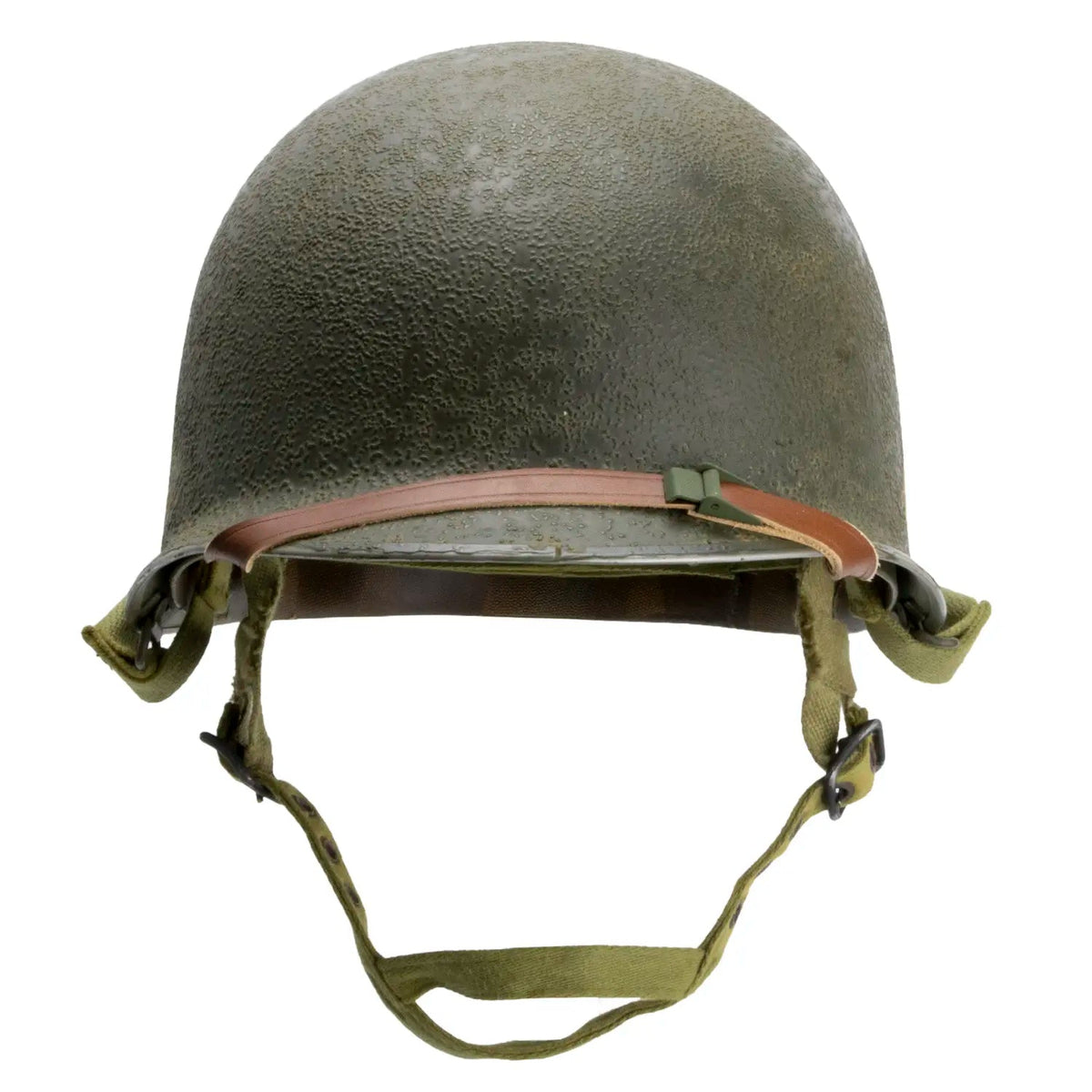 Casque complet parachutiste Battle Battered 508th PIR 3rd Bn vue de face