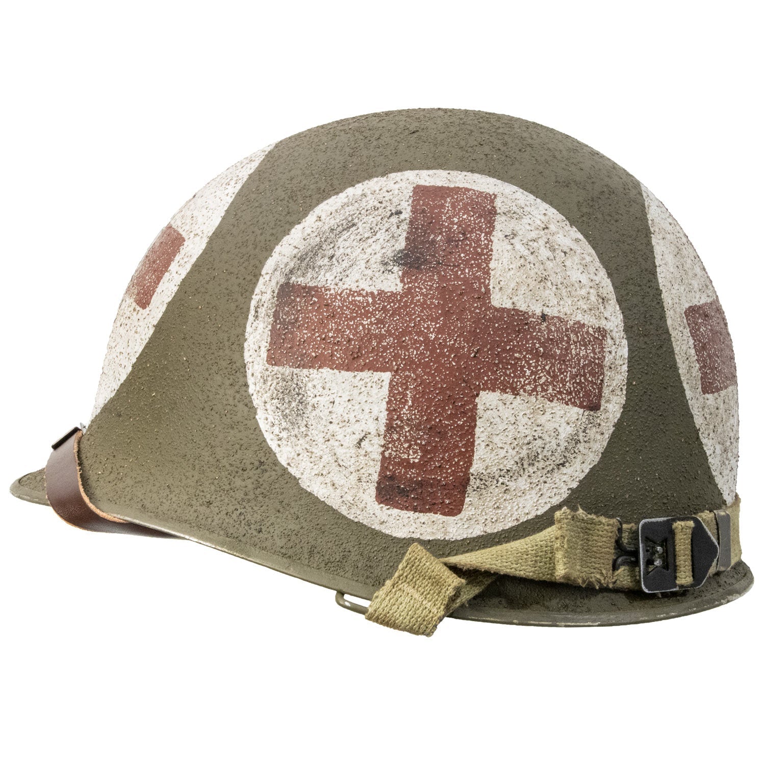 Casque Complet Infanterie US M1 69th Infantry Division Captain Medic vue latérale 1