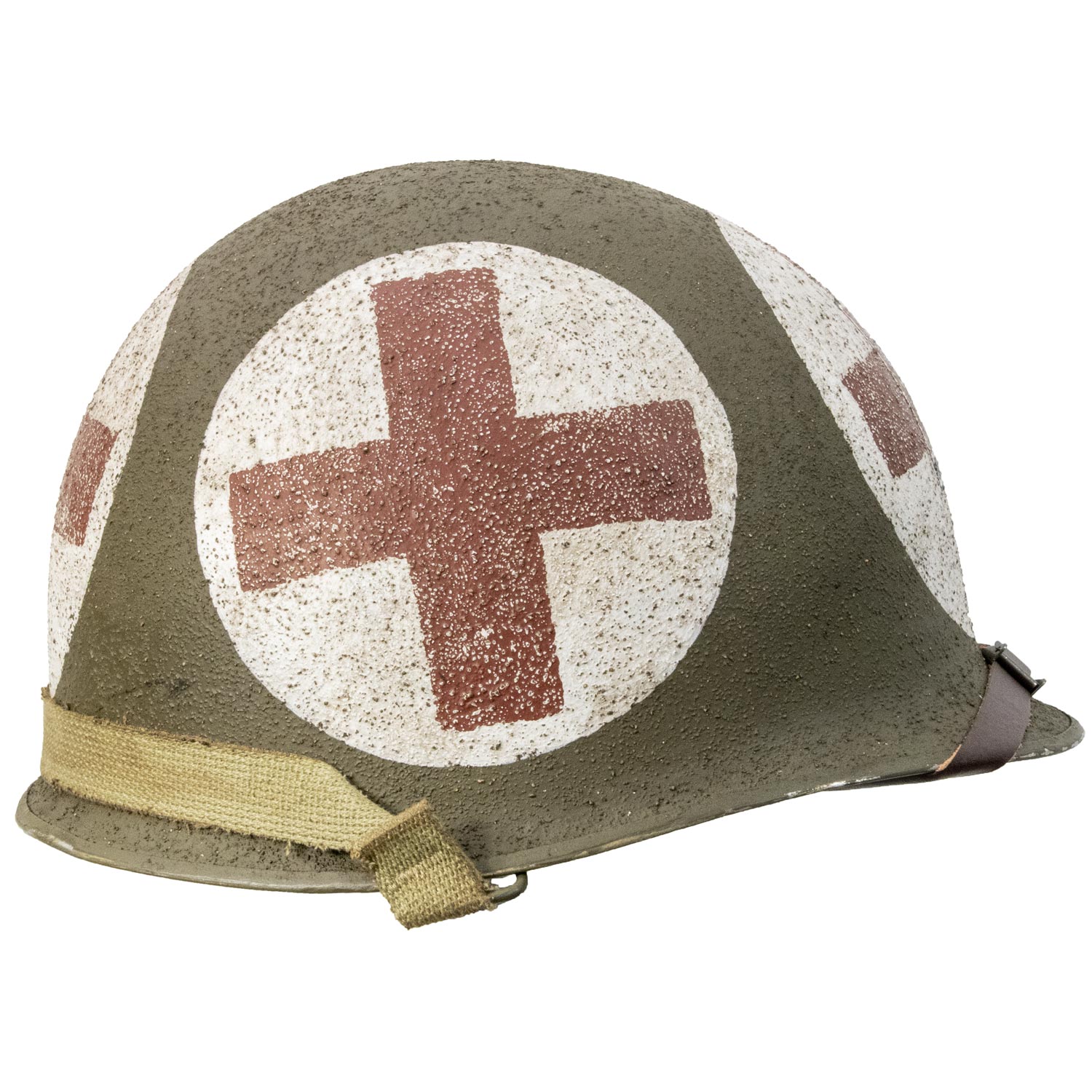 Casque Complet Infanterie US M1 69th Infantry Division Captain Medic vue latérale 2