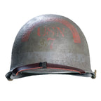 Casque Complet US M1 du 7th Naval Beach Battalion vue de face - 3