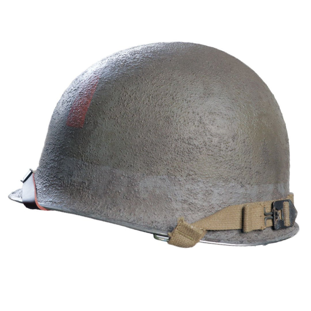 Casque Complet US M1 du 7th Naval Beach Battalion vue de côté - 1
