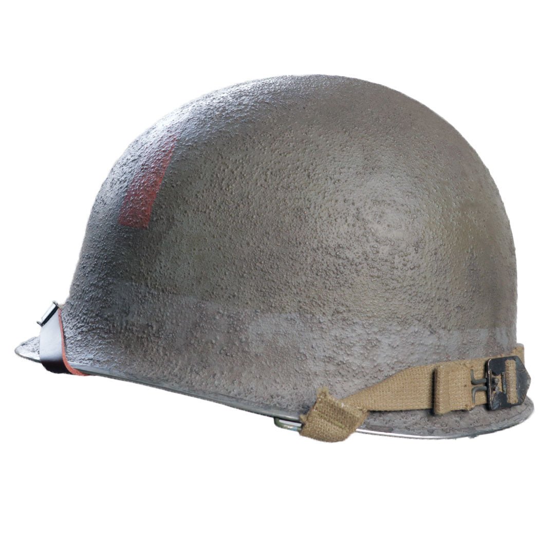 Casque Complet US M1 du 7th Naval Beach Battalion vue de côté - 1