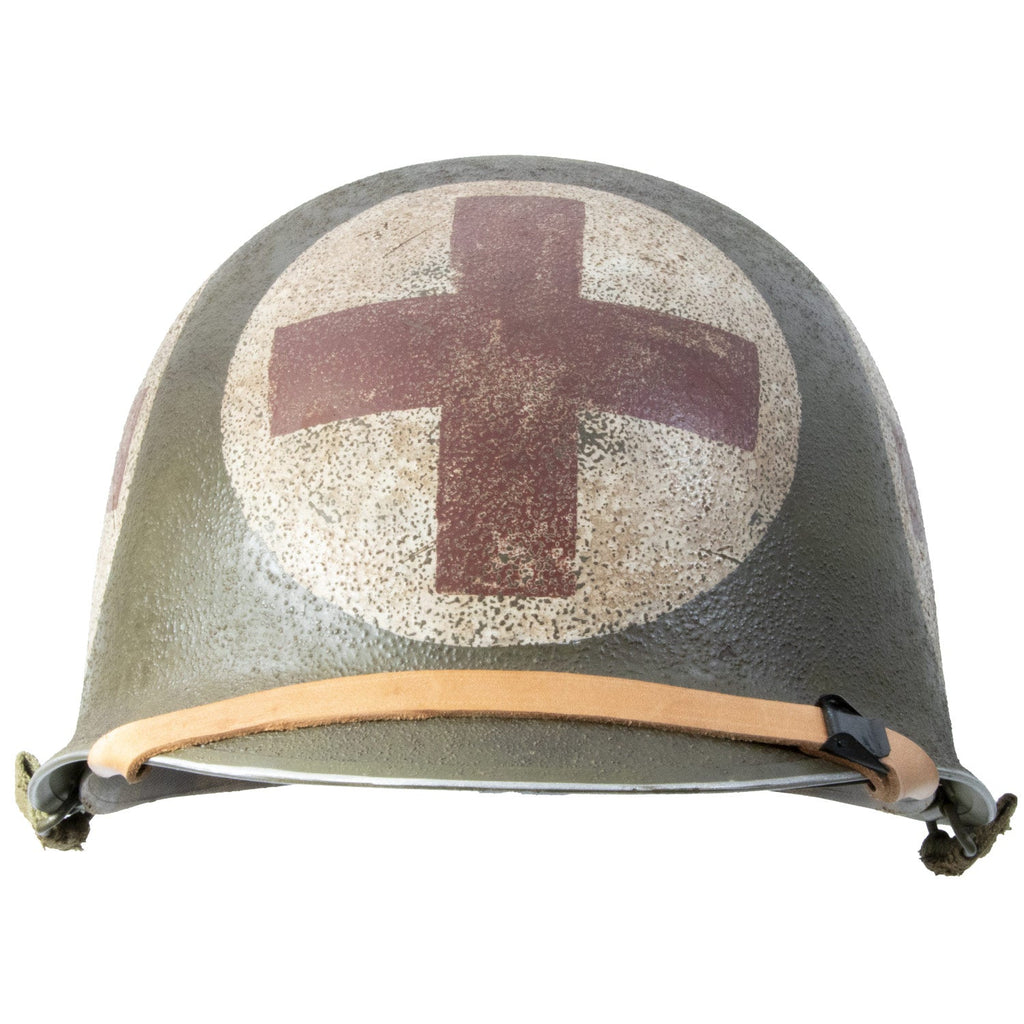 Casque Complet Combat Medic US M1 Battle Battered vue de face