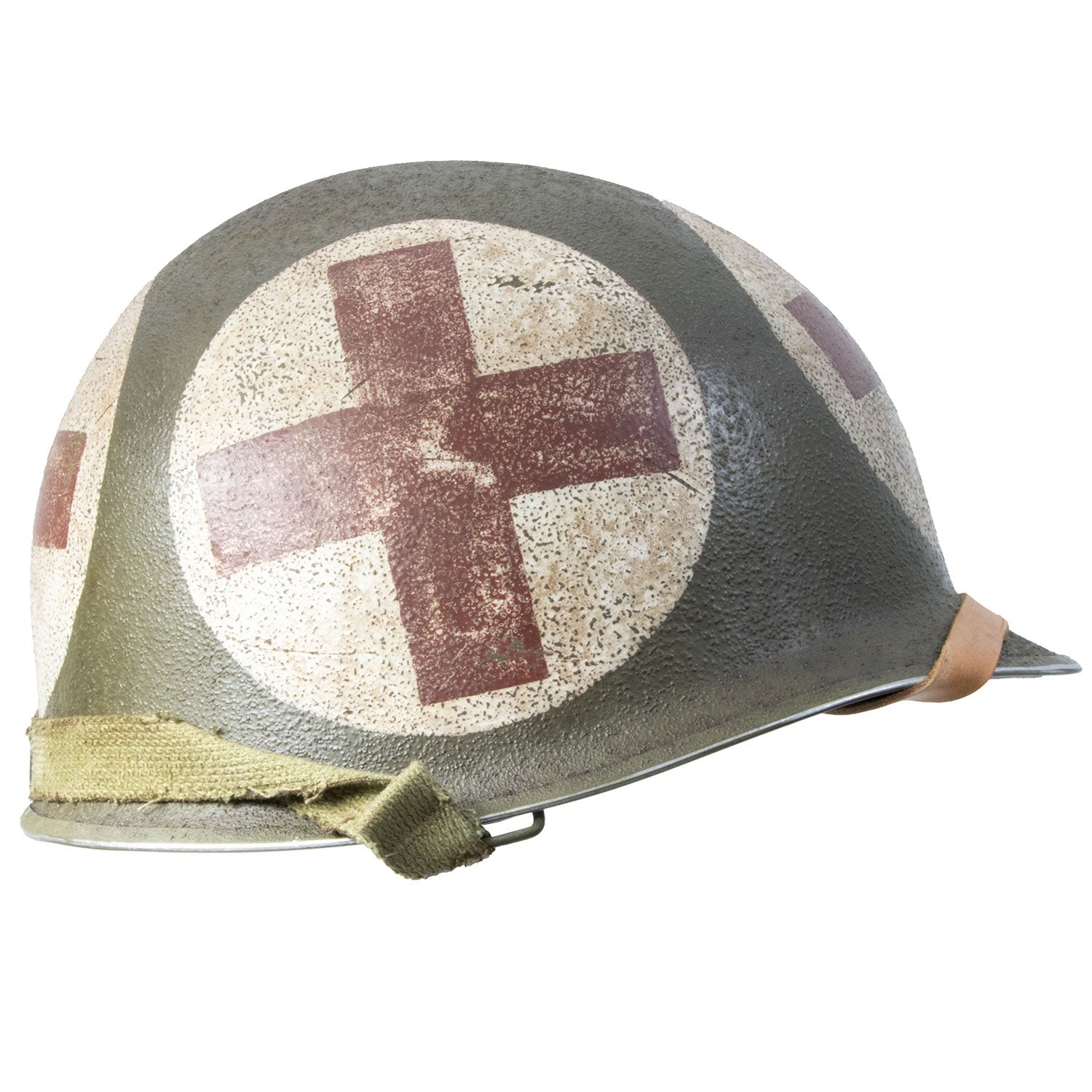 Casque Complet Combat Medic US M1 Battle Battered vue de profil 2
