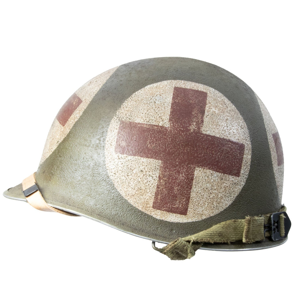 Casque Complet Combat Medic US M1 Battle Battered vue de profil