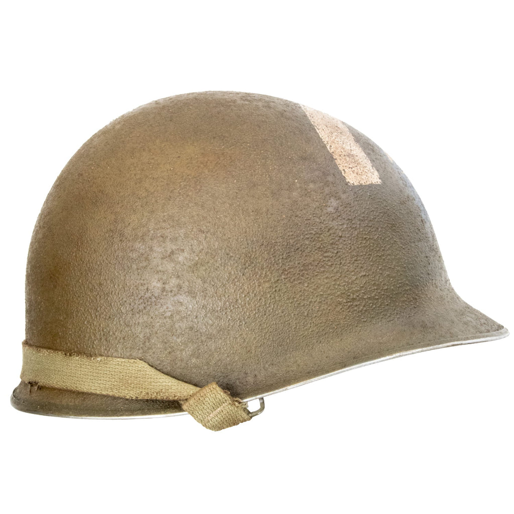 Casque Complet US M1 Battle Battered 5th Engineer Special Brigade ESB vue de profil droit