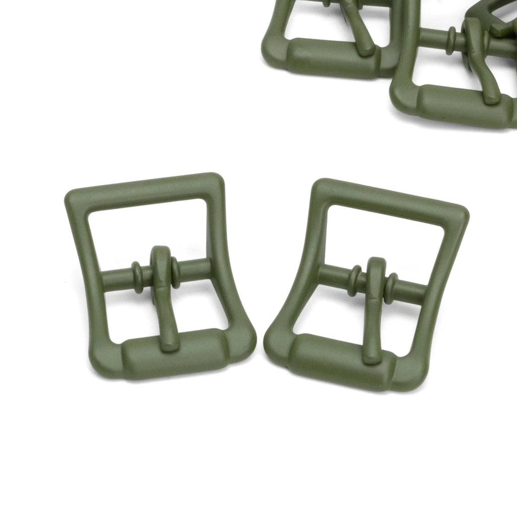 Boucle pour "A" Yokes type Westinghouse à faux rouleau peintes en vert olive drab vue en paire en gros plan