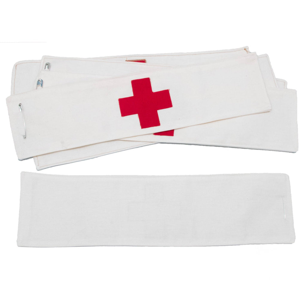 Verso du brassard d'infirmier avec sa croix rouge