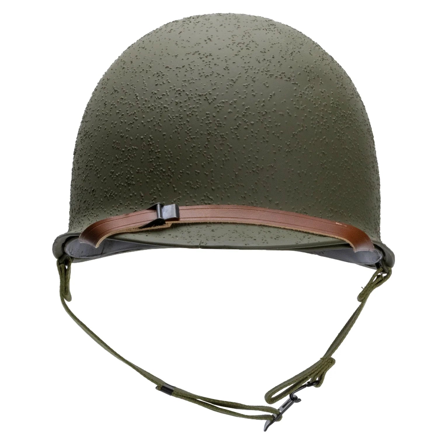 Casque Complet US M1 fabrication McCord numéro 544C et son liner International Moulded Plastics IMP vue de face