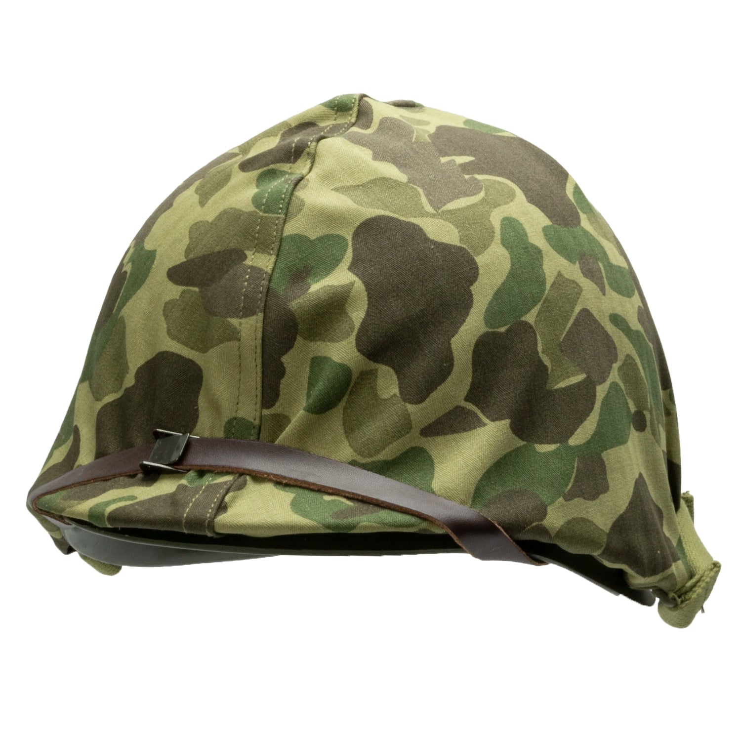 Casque Complet US M1 Pacifique avec couvre casque réversible vue de 3/4 avant