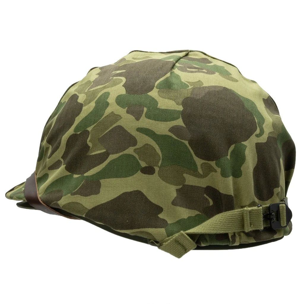 Casque Complet US M1 Pacifique avec couvre casque réversible vue de côté gauche.