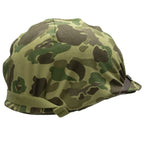 Casque Complet US M1 Pacifique avec couvre casque réversible vue de côté droit.