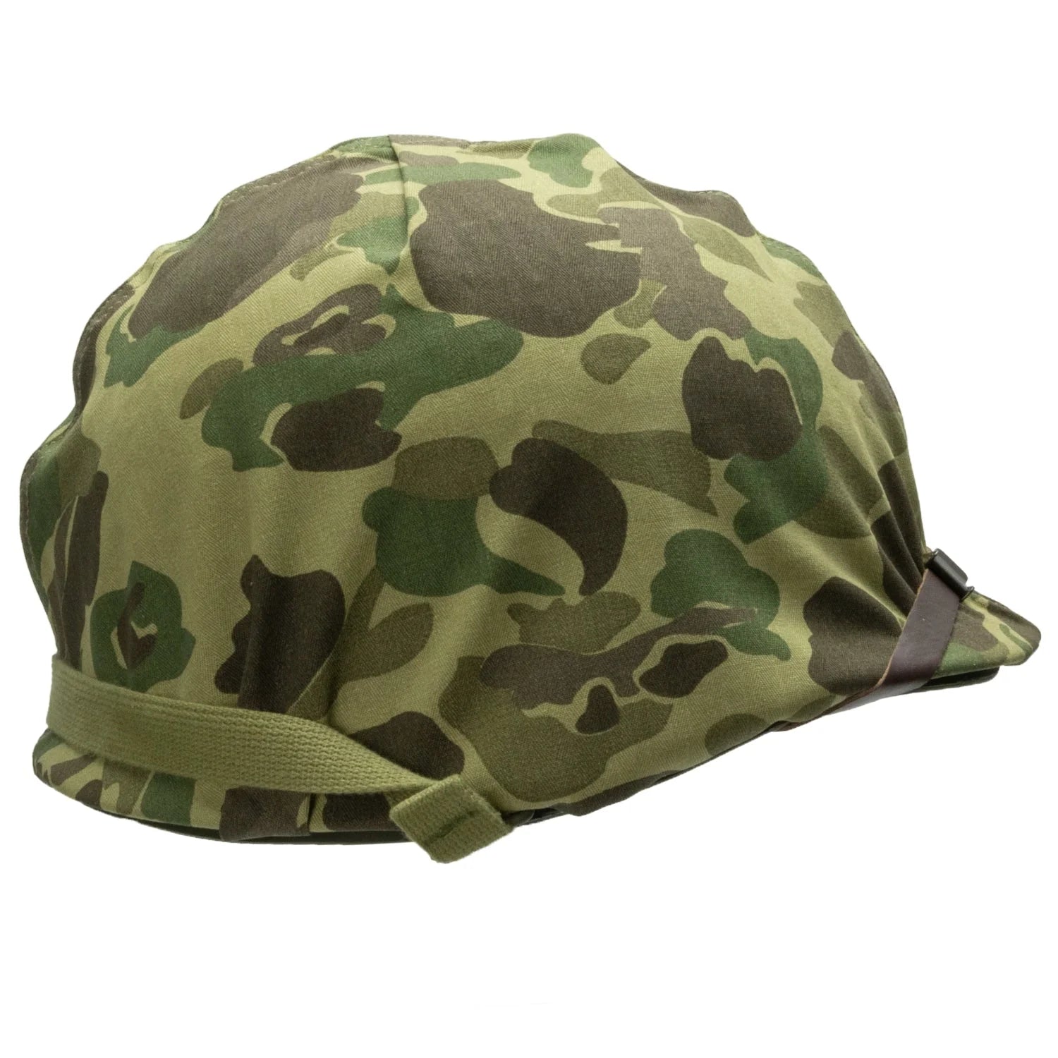 Casque Complet US M1 Pacifique avec couvre casque réversible vue de côté droit.