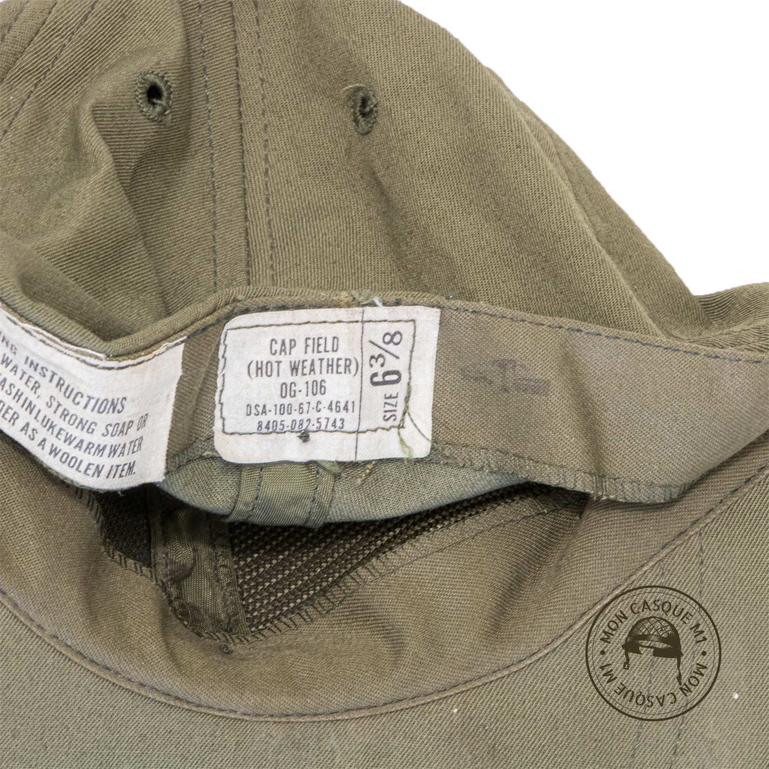 Casquette OG-106 Vietnam Originale gros plan étiquette - 2
