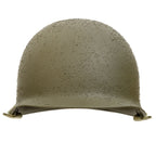 Coque de casque type US M1 en reproduction à pattes fixes vue de face