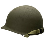 Coque seule de casque US M1 pattes mobiles verison infanterie vue du côté gauche.