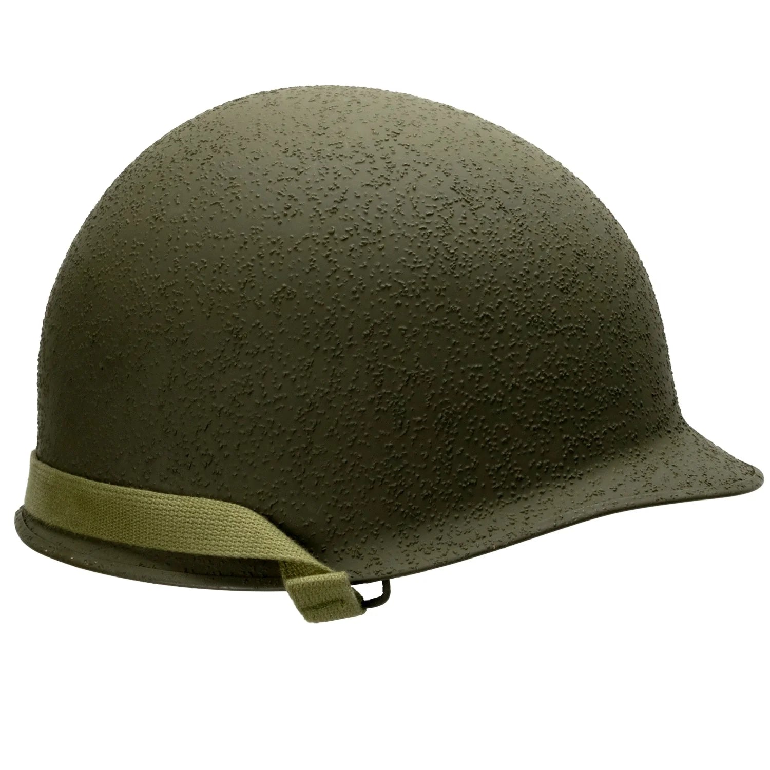 Coque seule de casque US M1 pattes mobiles verison infanterie vue du côté droit.