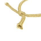 Gros plan du noeud de cordon de réglage pour sous-casque ou liner US M1