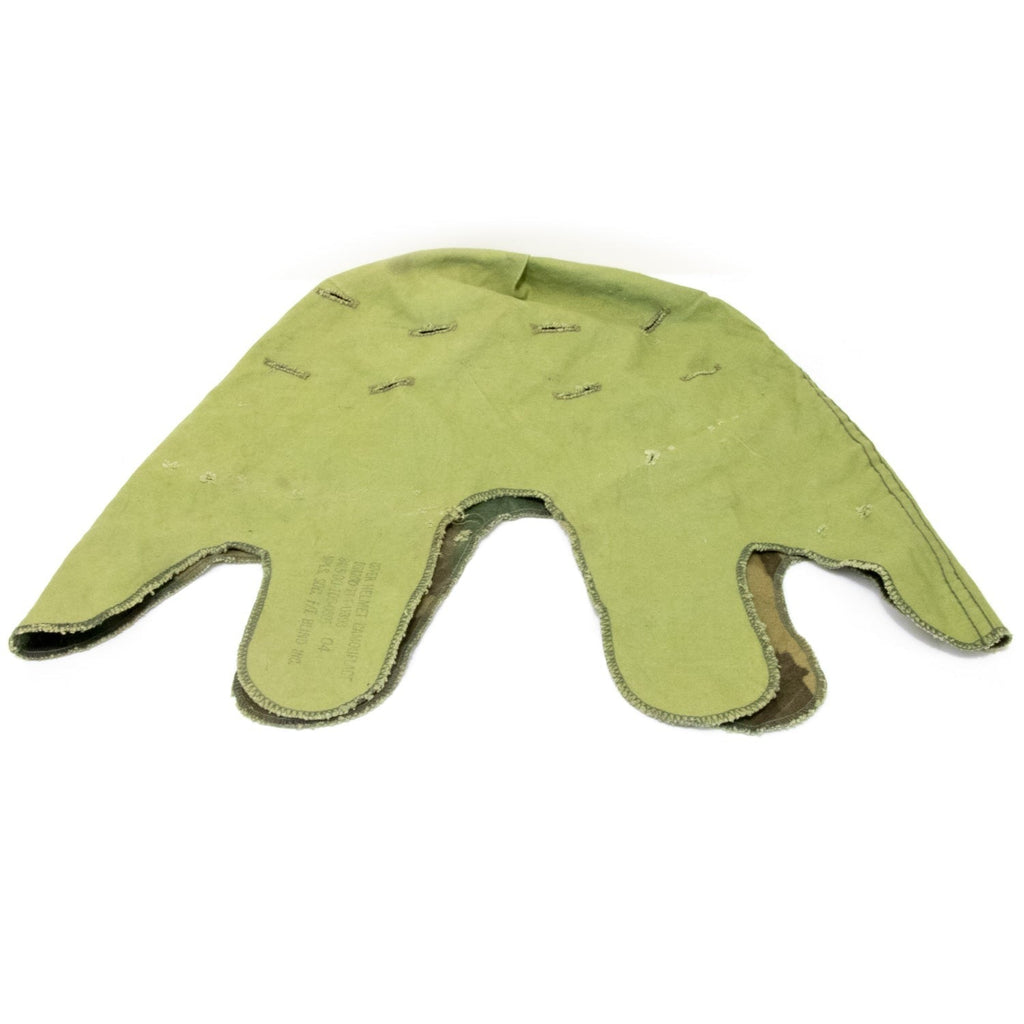 Couvre Casque US M1 original ERDL daté de 1977 vue intérieure