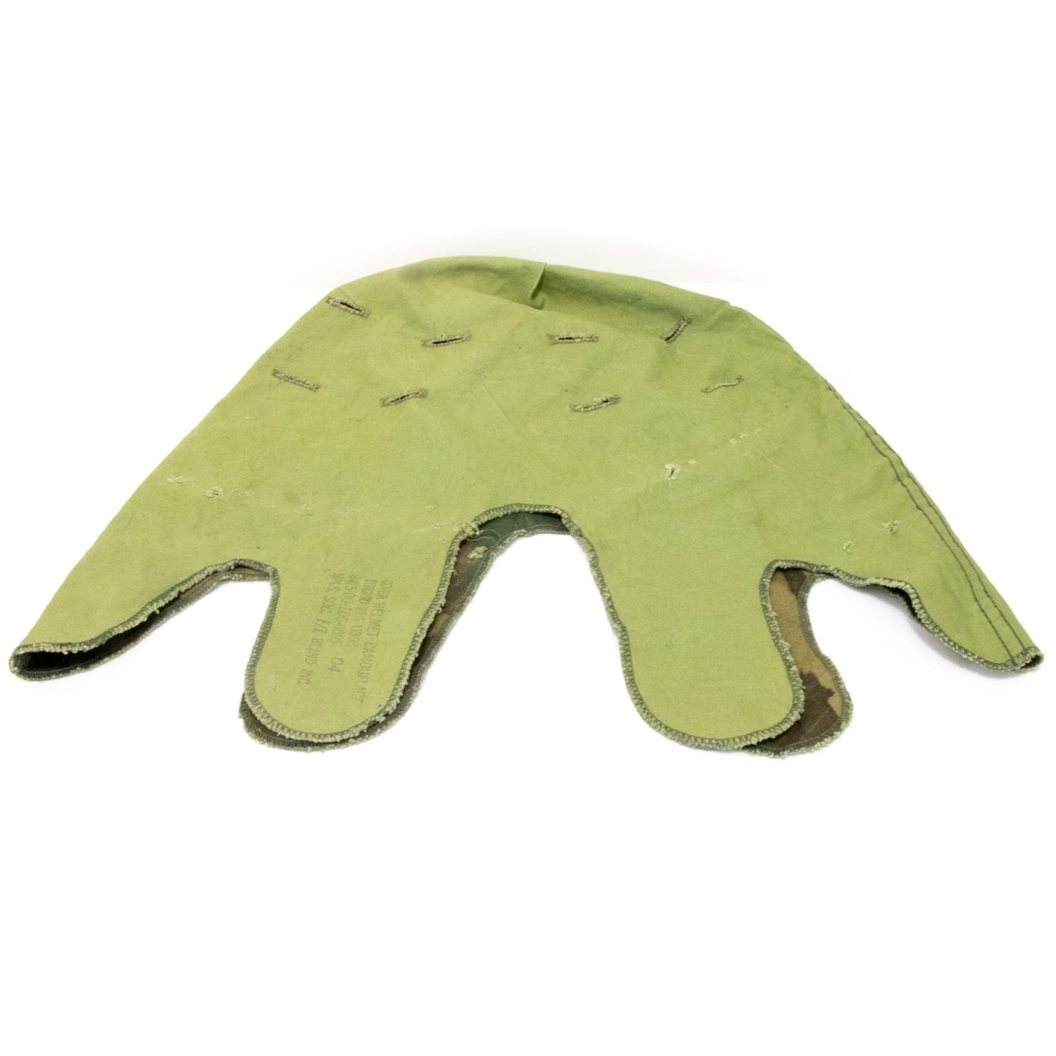 Couvre Casque US M1 original ERDL daté de 1977 vue intérieure