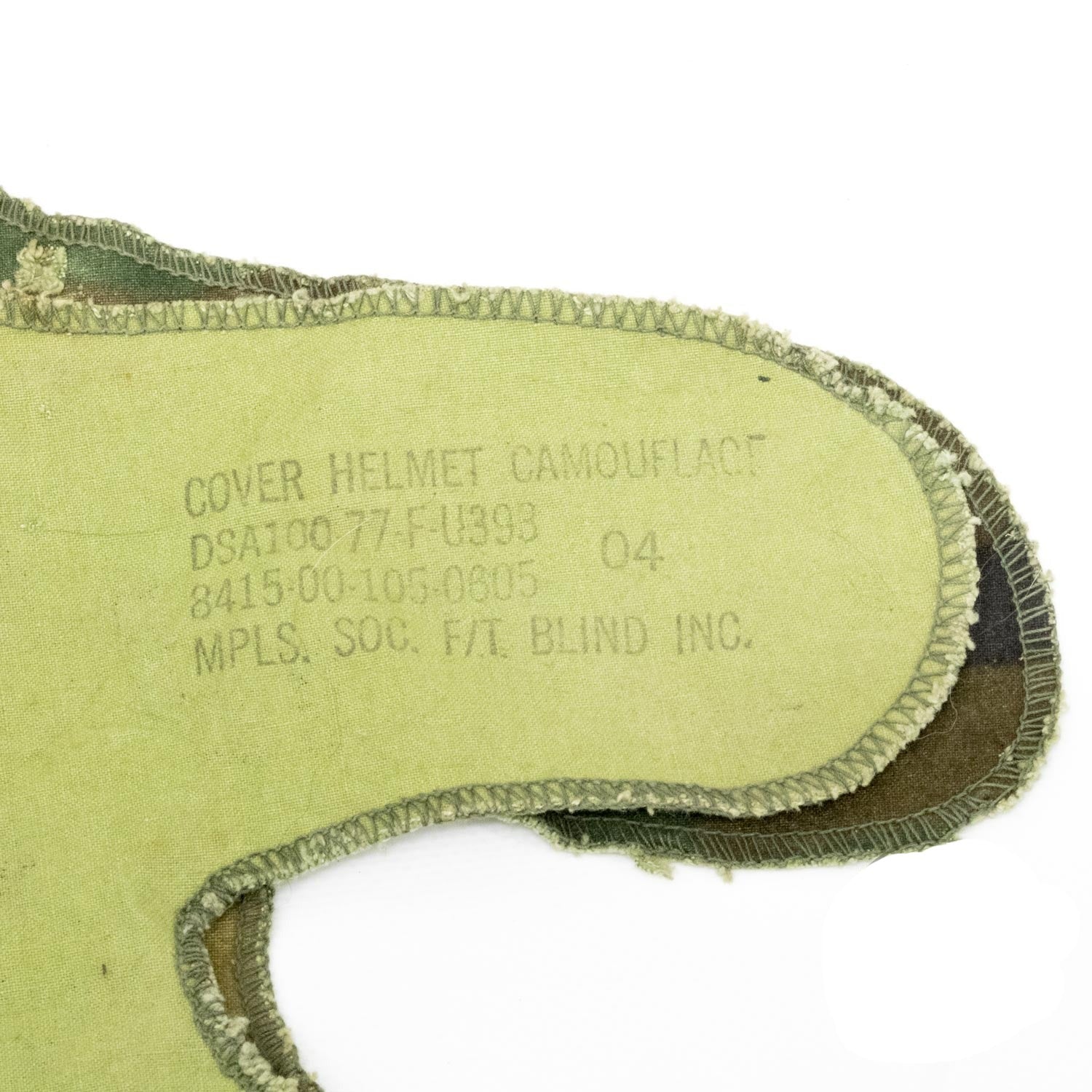 Couvre Casque US M1 original ERDL daté de 1977