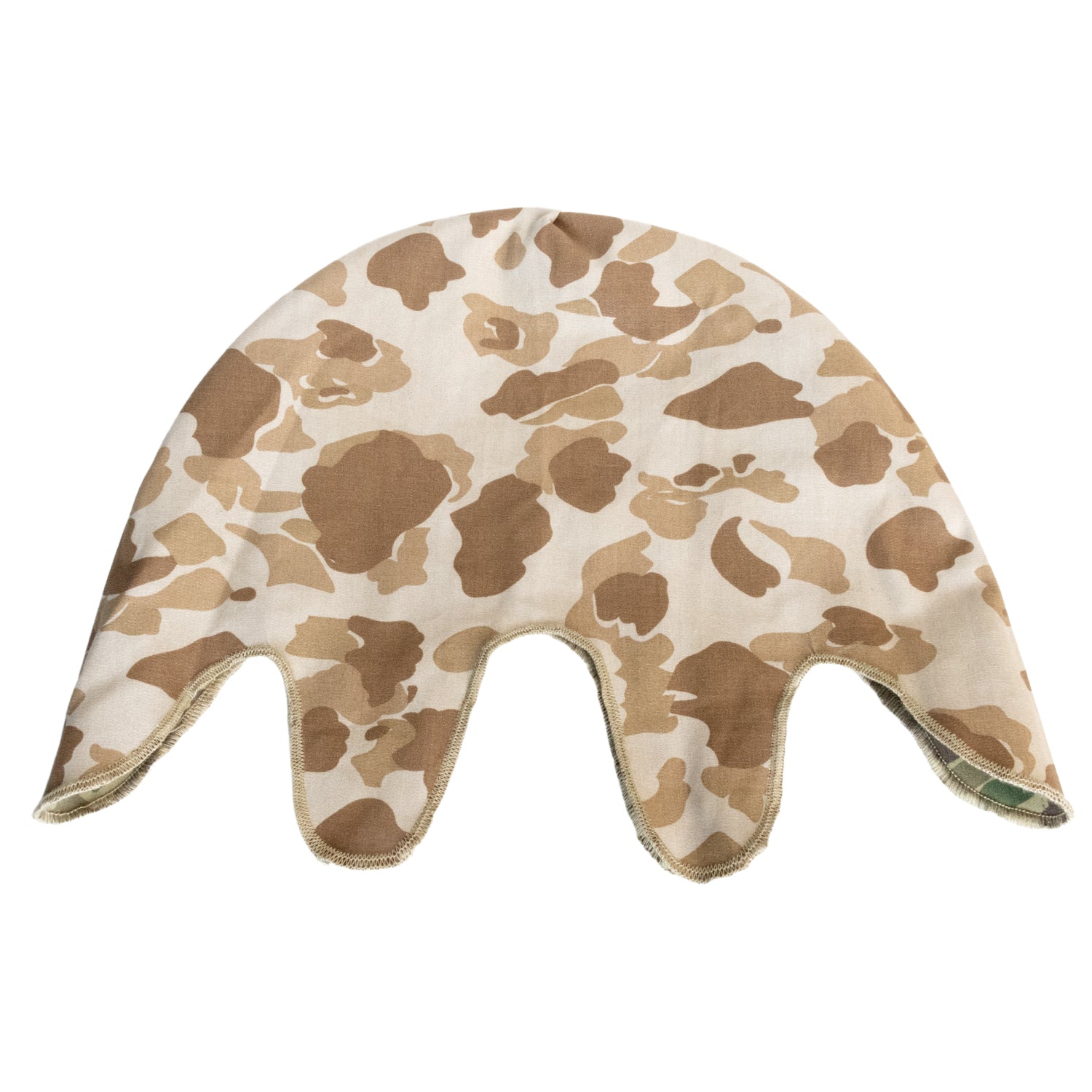 Couvre-casque USMC Type 1 des marines US reversible en toile HBT vue du côté sable