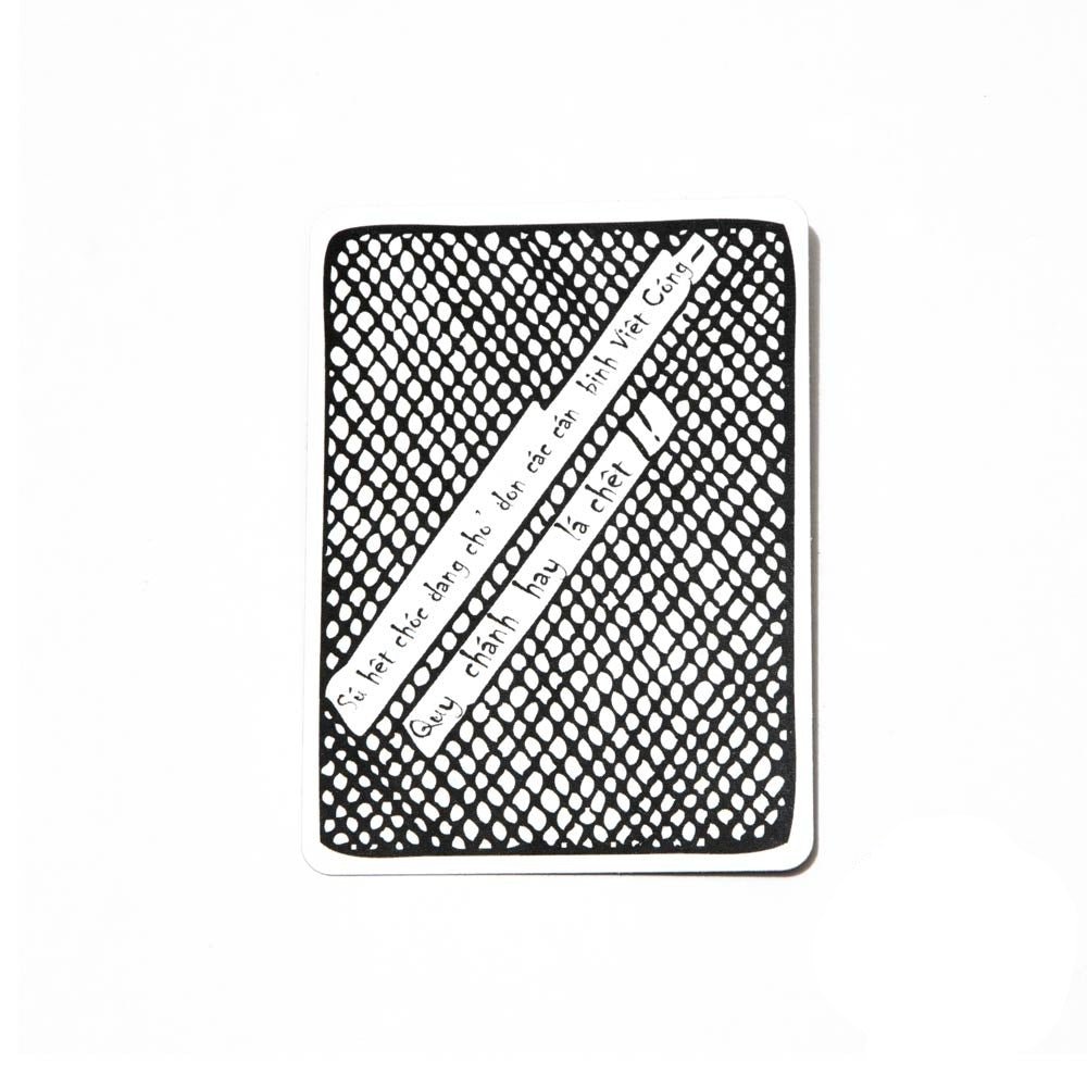 Face Arrière de la Death Card Vietnam pour Casque US M1