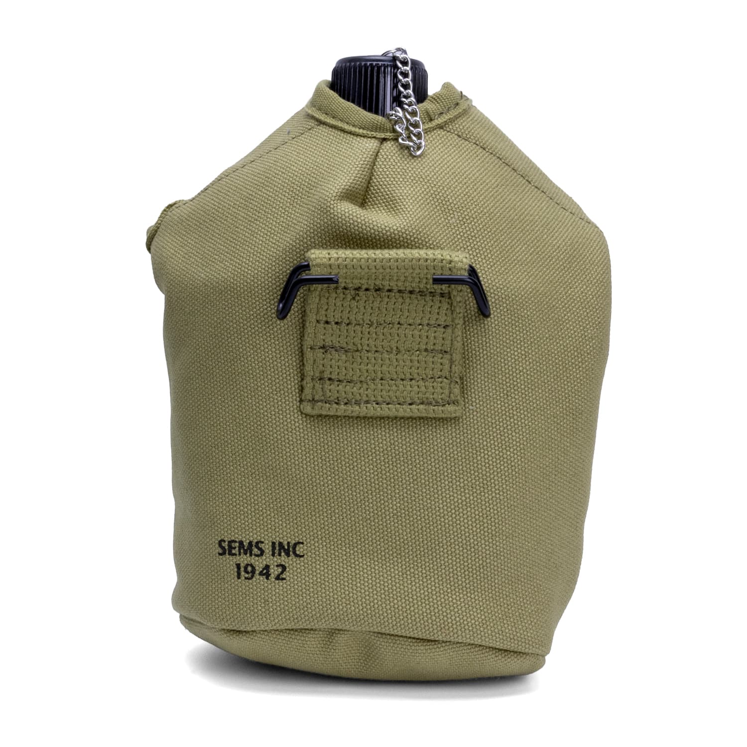 Gourde complete US WW2 M-1910 vue arrière avec son marquage fabricant.