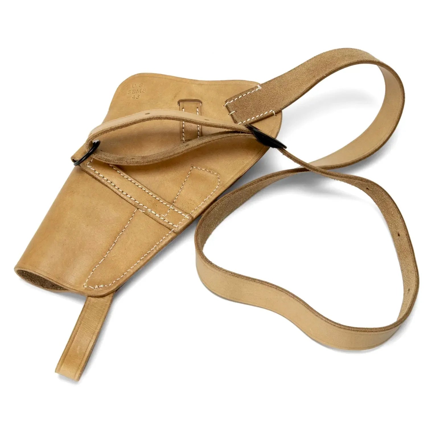 Holster de poitrine M3 pour colt .45 vue arrière avec sa sangle.