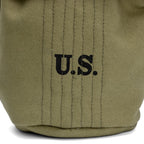 Housse de gourde US WW2 M-1910 gros plan sur les boutons pression