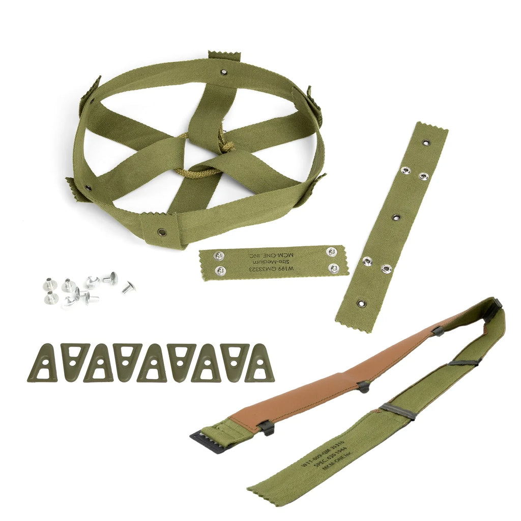 Kit de remontage complet pour sous casque et liner US M1 contre rivets verts