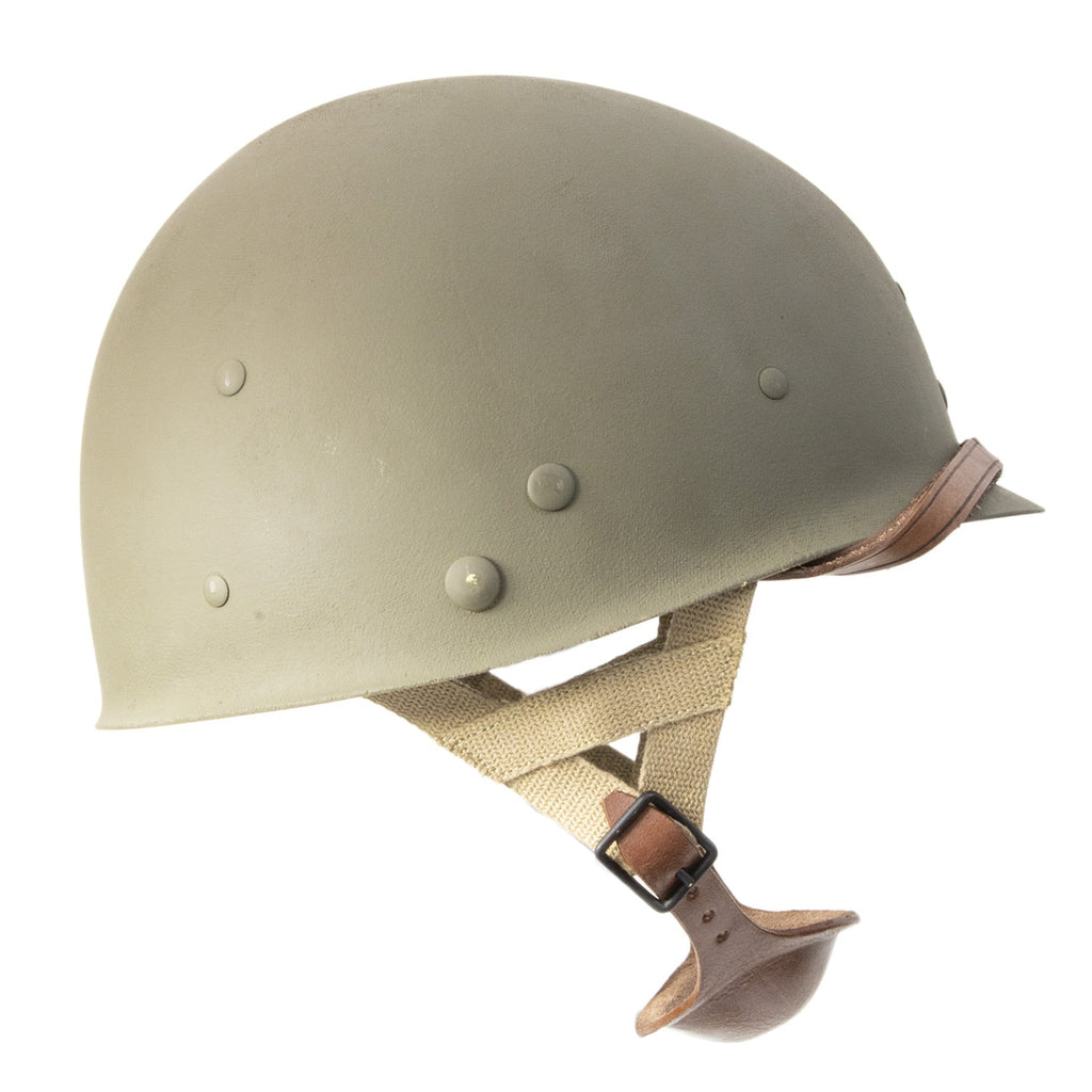 Sous casque fibre US M1 version parachutiste vue de profil 2