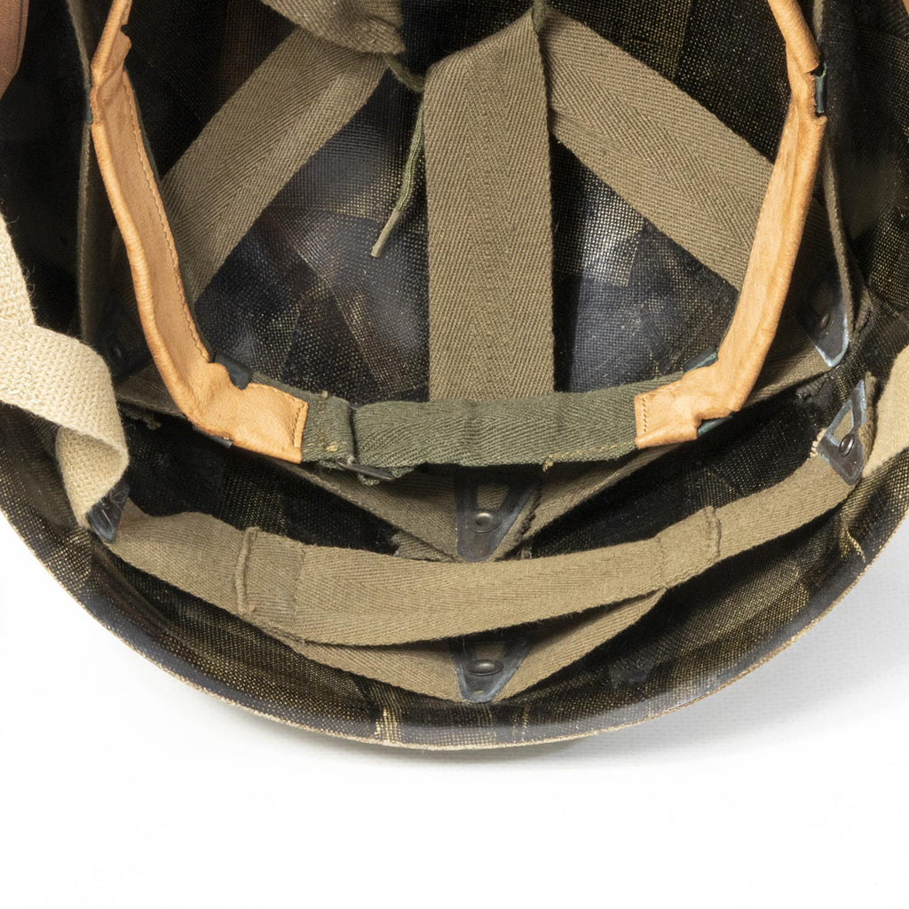 Sous casque fibre US M1 version parachutiste vue de la nuquière