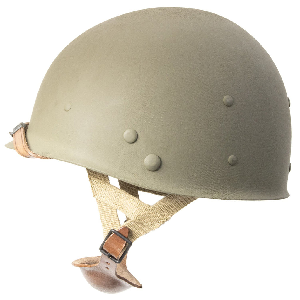 Sous casque fibre US M1 version parachutiste vue de profil 1