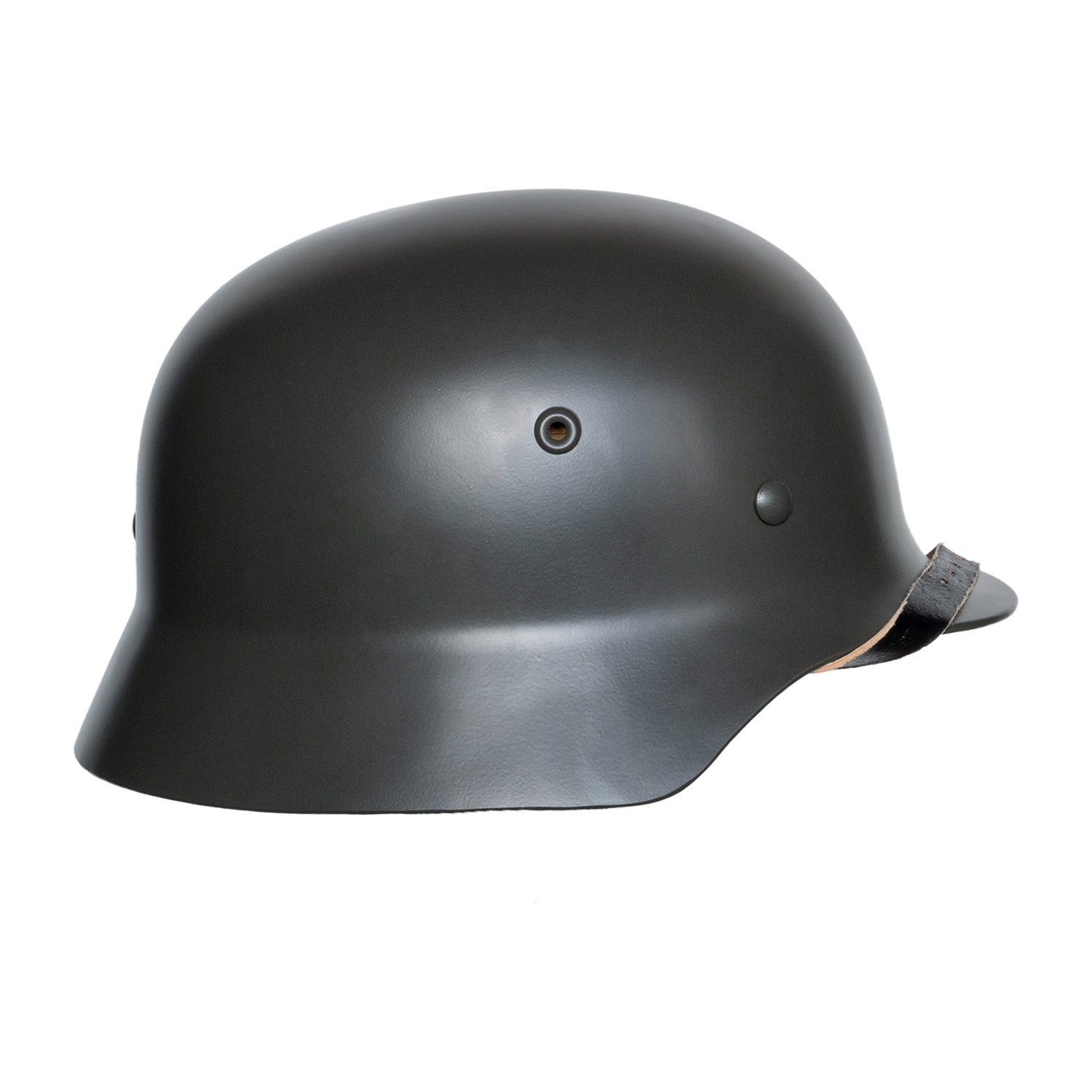 Reproduction du casque Allemand M40 vue latérale côté doit
