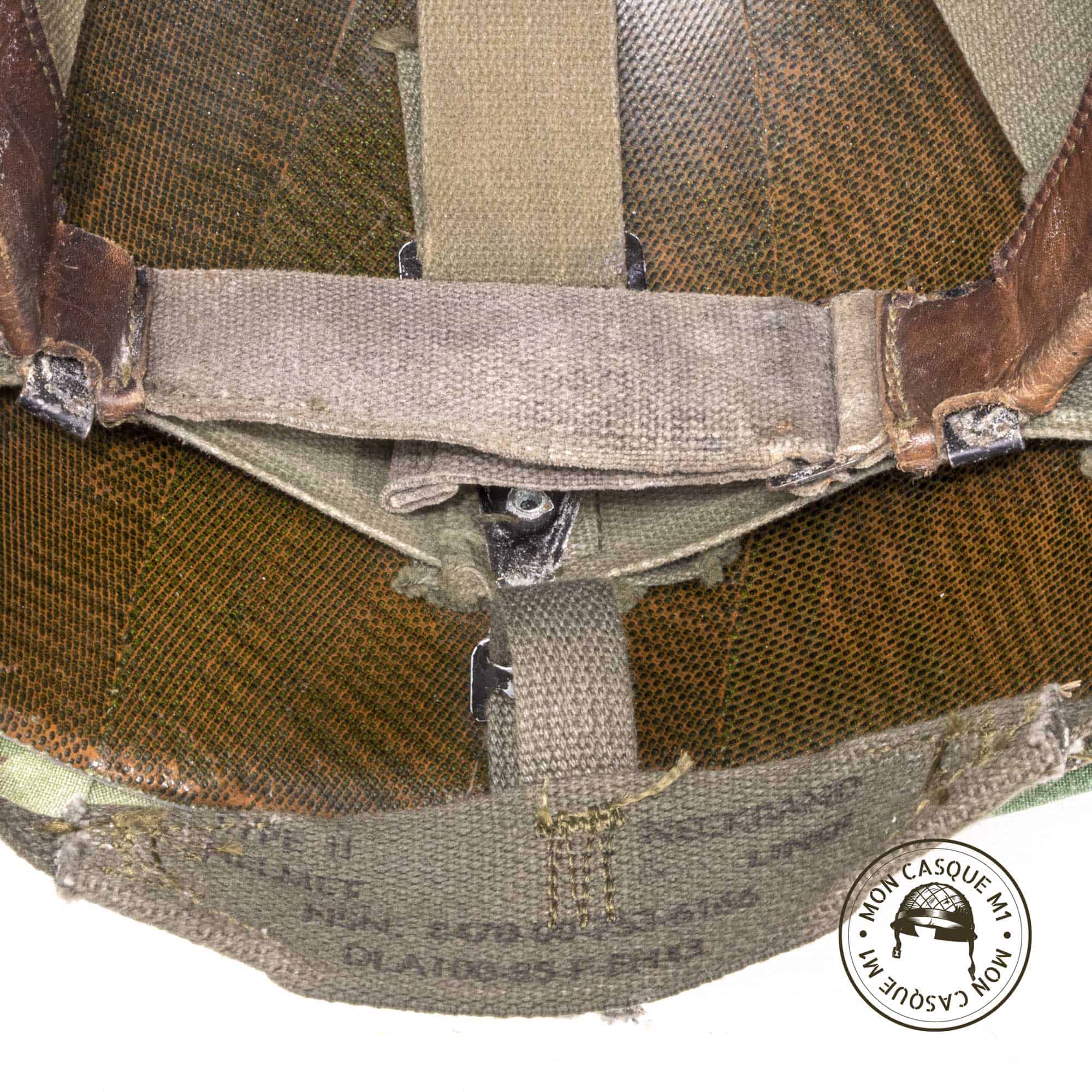 Casque Complet Vietnam Edition Limitée Leatherneck vue en gros plan du neck band de sous casque