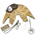 Casque complet US M1 Vietnam troupes motorisée avec ses accessoires vue 2